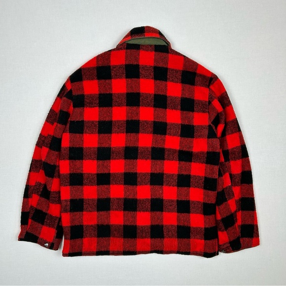 Vintage 1980s Reversible Military Army Plaid Jacket - Picture 6 of 6